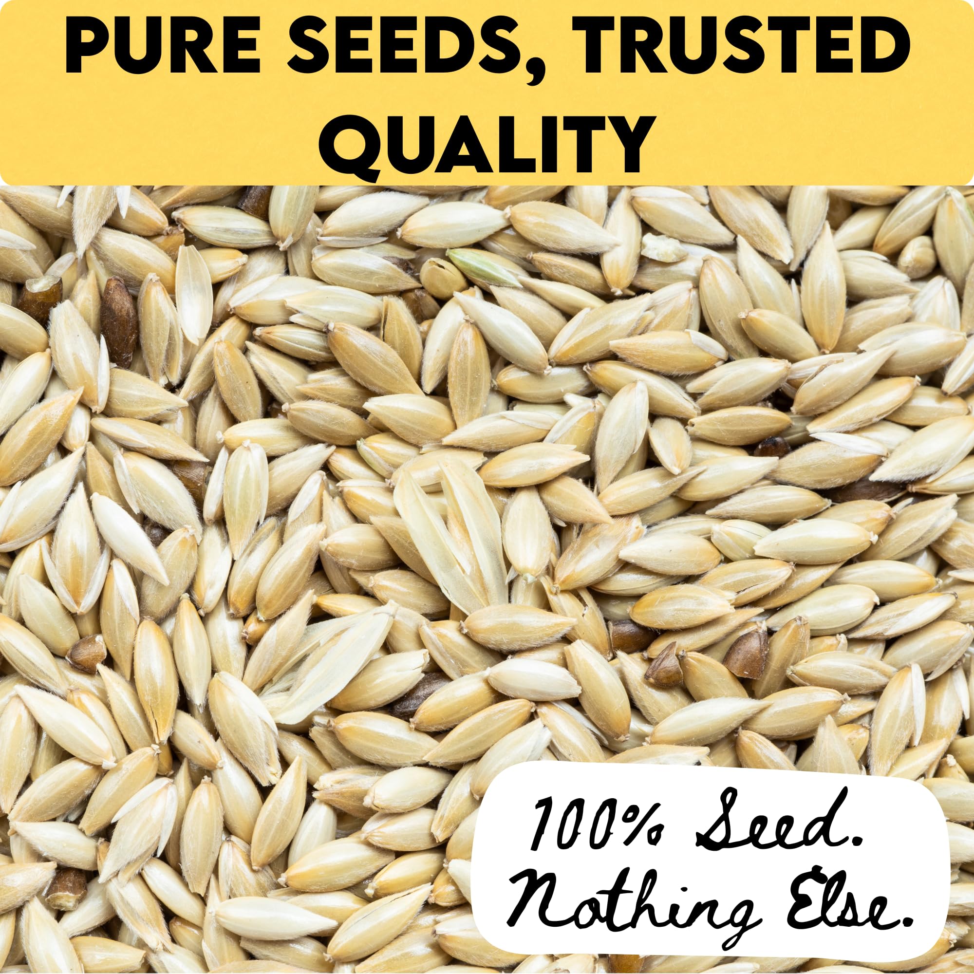 Unida canary seed bag seal preserving freshness for active birds.