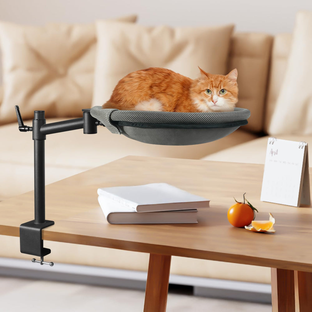 Unidevice Cat Desk Bed demonstrates simple desk setup for easy use.