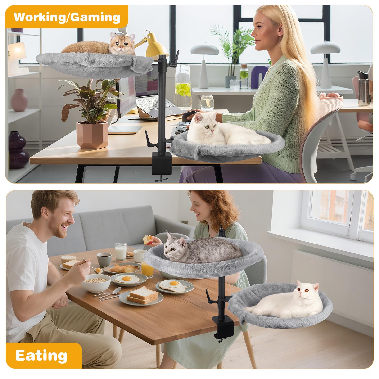 Unidevice desk clamp with rubber padding protects desk surface during installation
