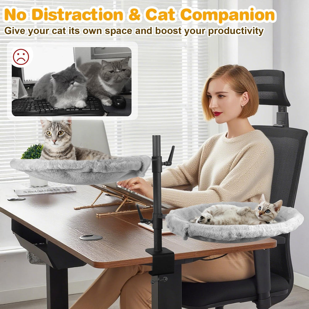 Unidevice two-tier cat nests with plush lining for secure, comforting naps