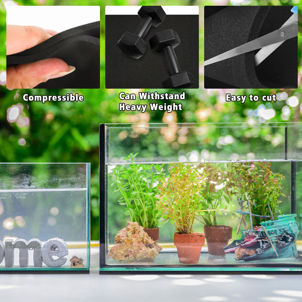UNIFAMILY Aquarium Leveling Mat anti-slip surface prevents movement for safety.