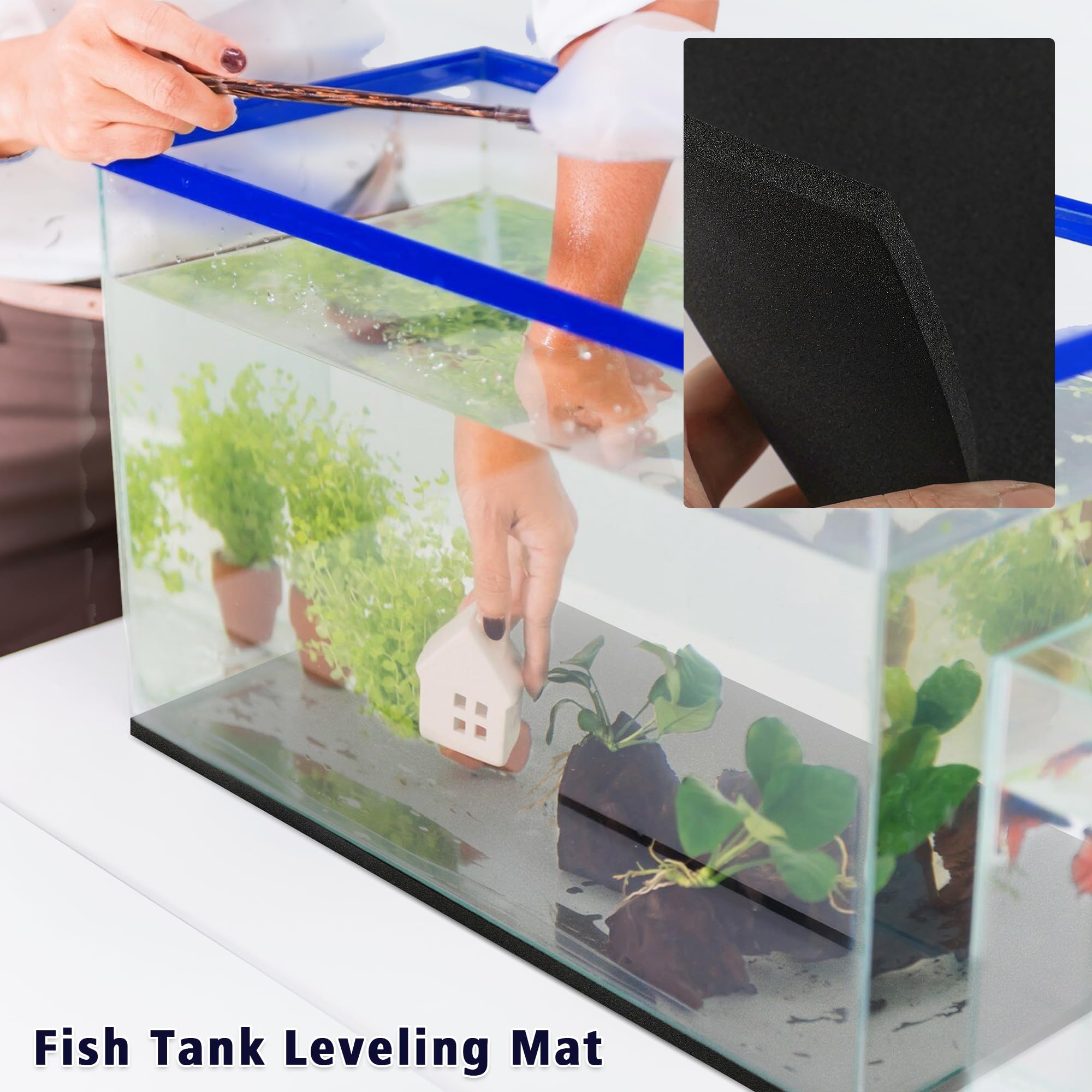 UNIFAMILY Aquarium Leveling Mat made of durable neoprene provides long-lasting support.