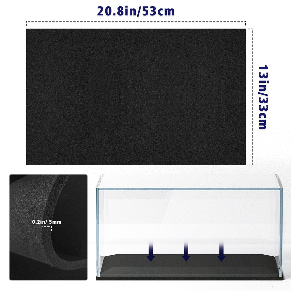 UNIFAMILY Aquarium Leveling Mat with shock absorption reduces vibrations for quiet tank operation.