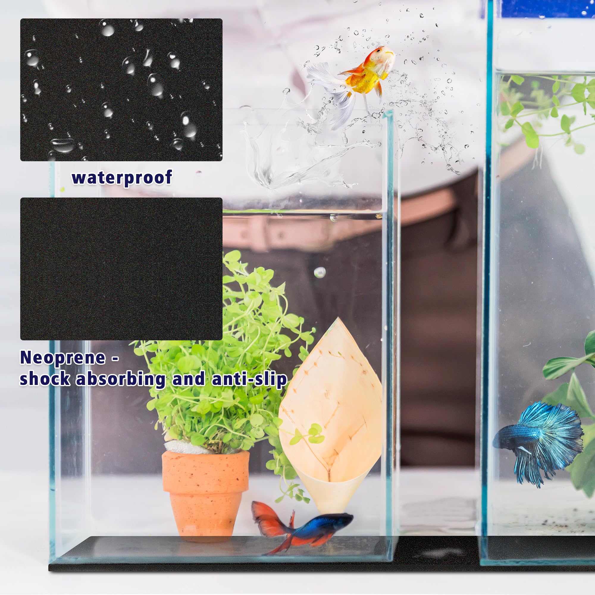 UNIFAMILY Aquarium Leveling Mat waterproof design protects your furniture from moisture.