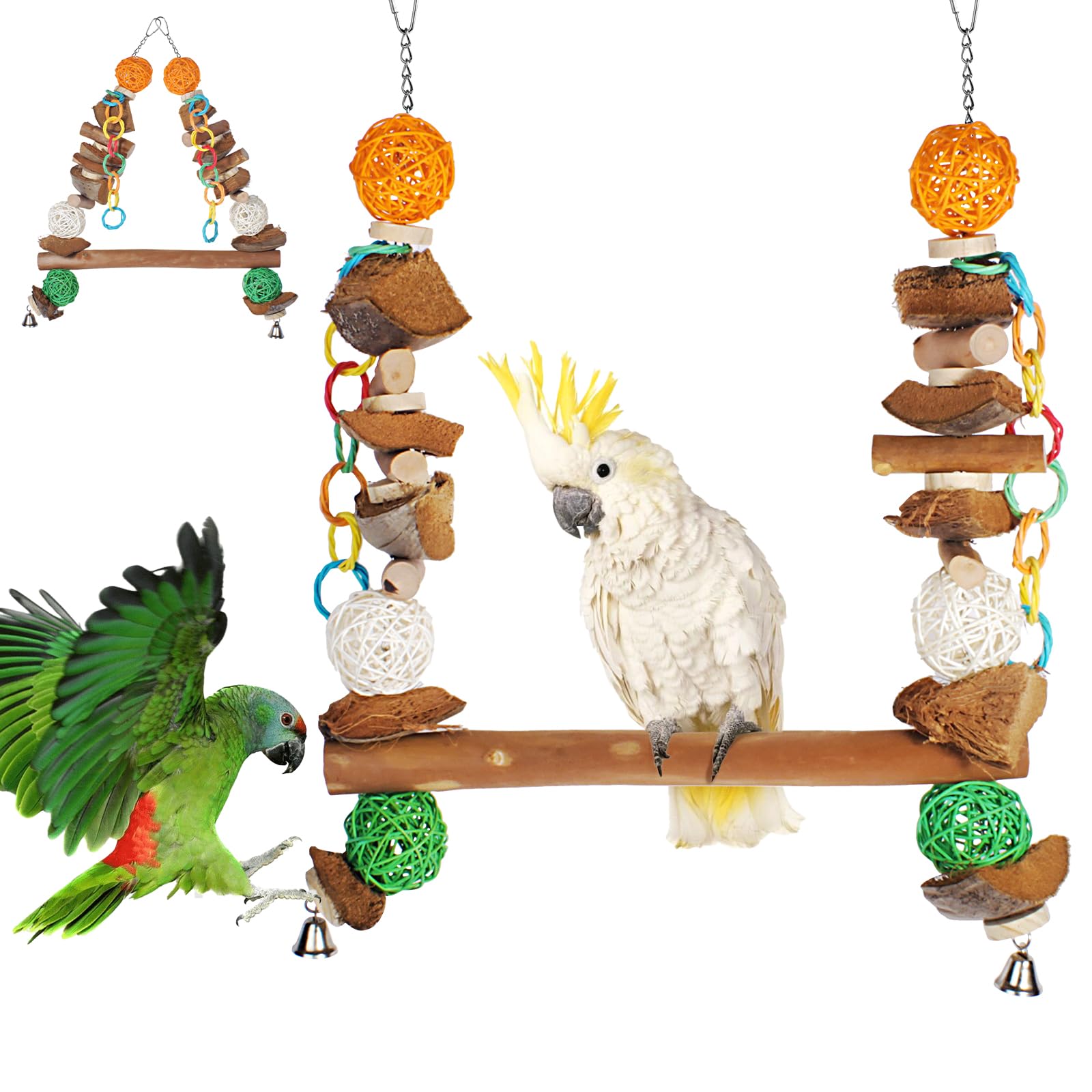 Unimaxlink 23-inch stand suits medium to large parrots for everyday play.