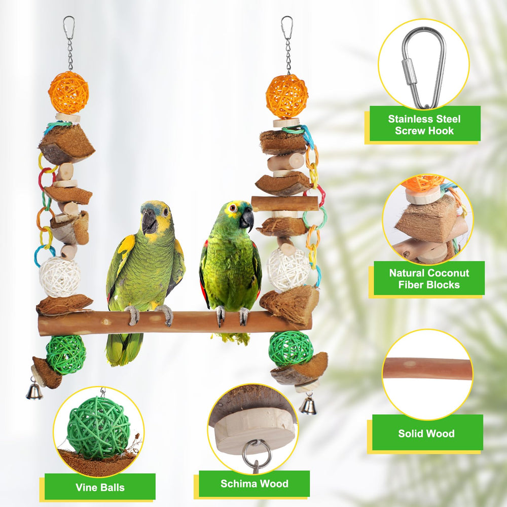 Unimaxlink vine balls promote foraging play and curiosity.