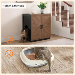 unipaws tall enclosure showing two entrances for cat privacy