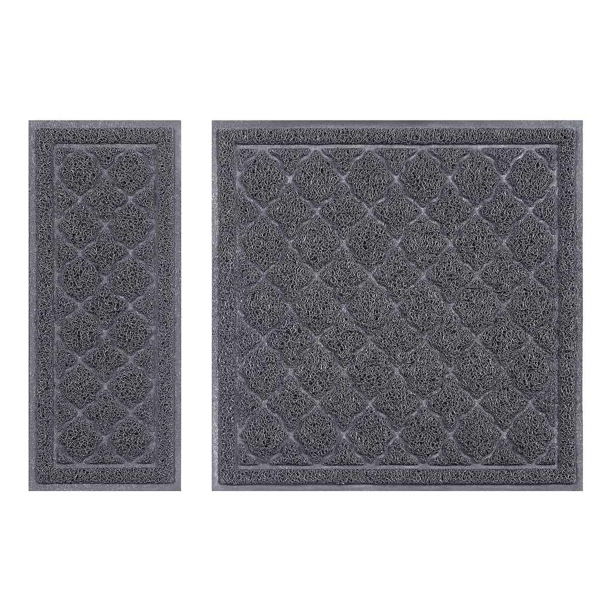 Unipaws Cat Litter Trapping Mat front view showing clutter-catching design for cleaner floors