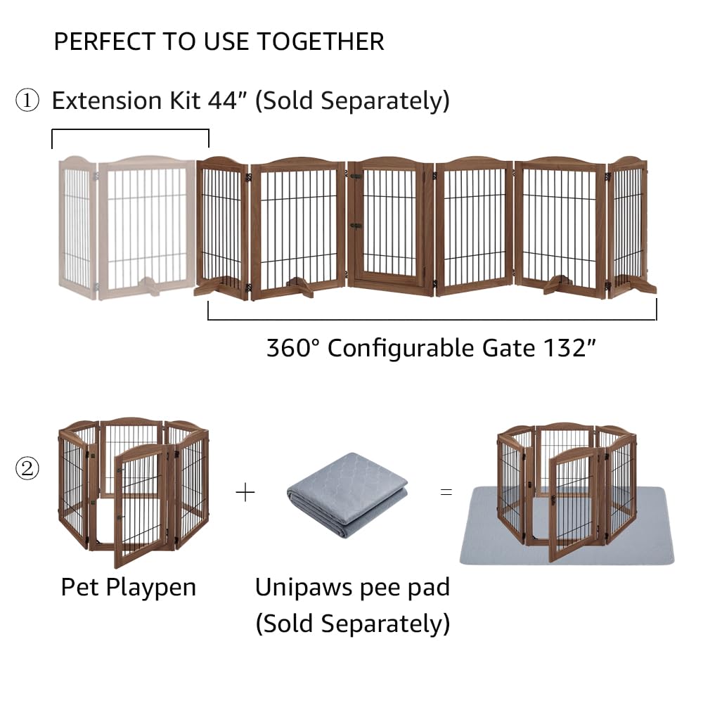 Unipaws metal enclosure wood-and-wire combination for durable confinement.