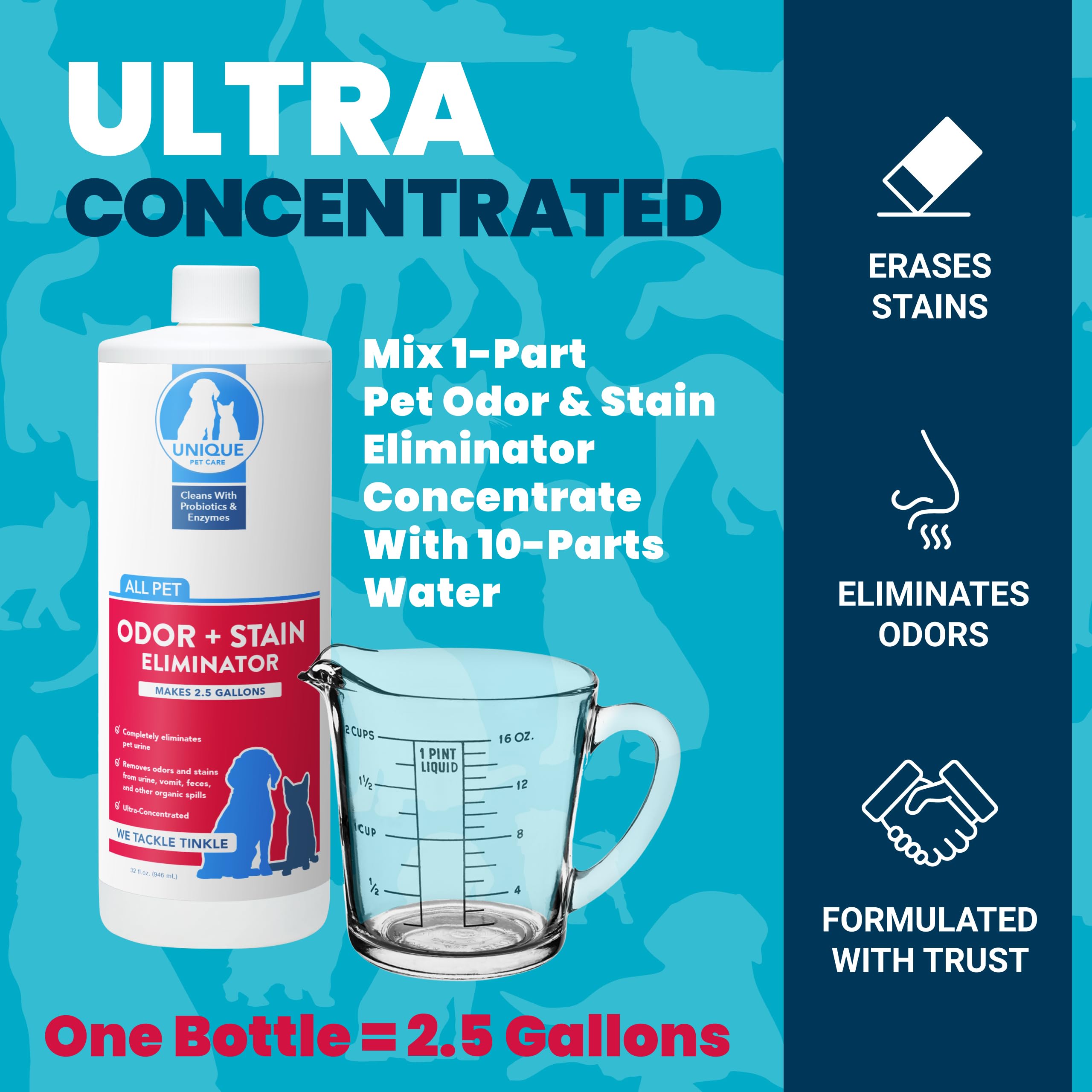 Unique carpet and upholstery stain remover restores fabrics with a fresh, clean feel.