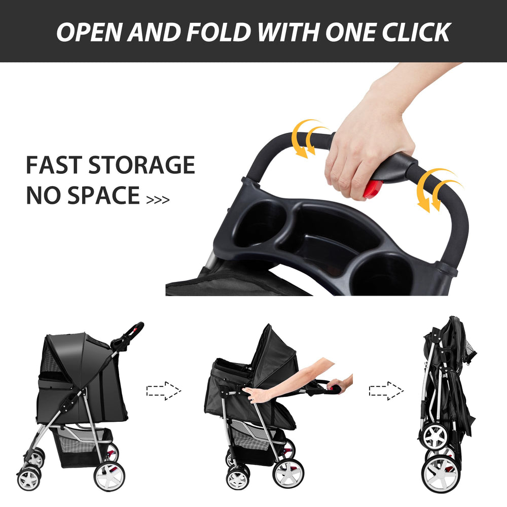 Unisakey pet stroller breathable mesh emphasizing airflow and comfort