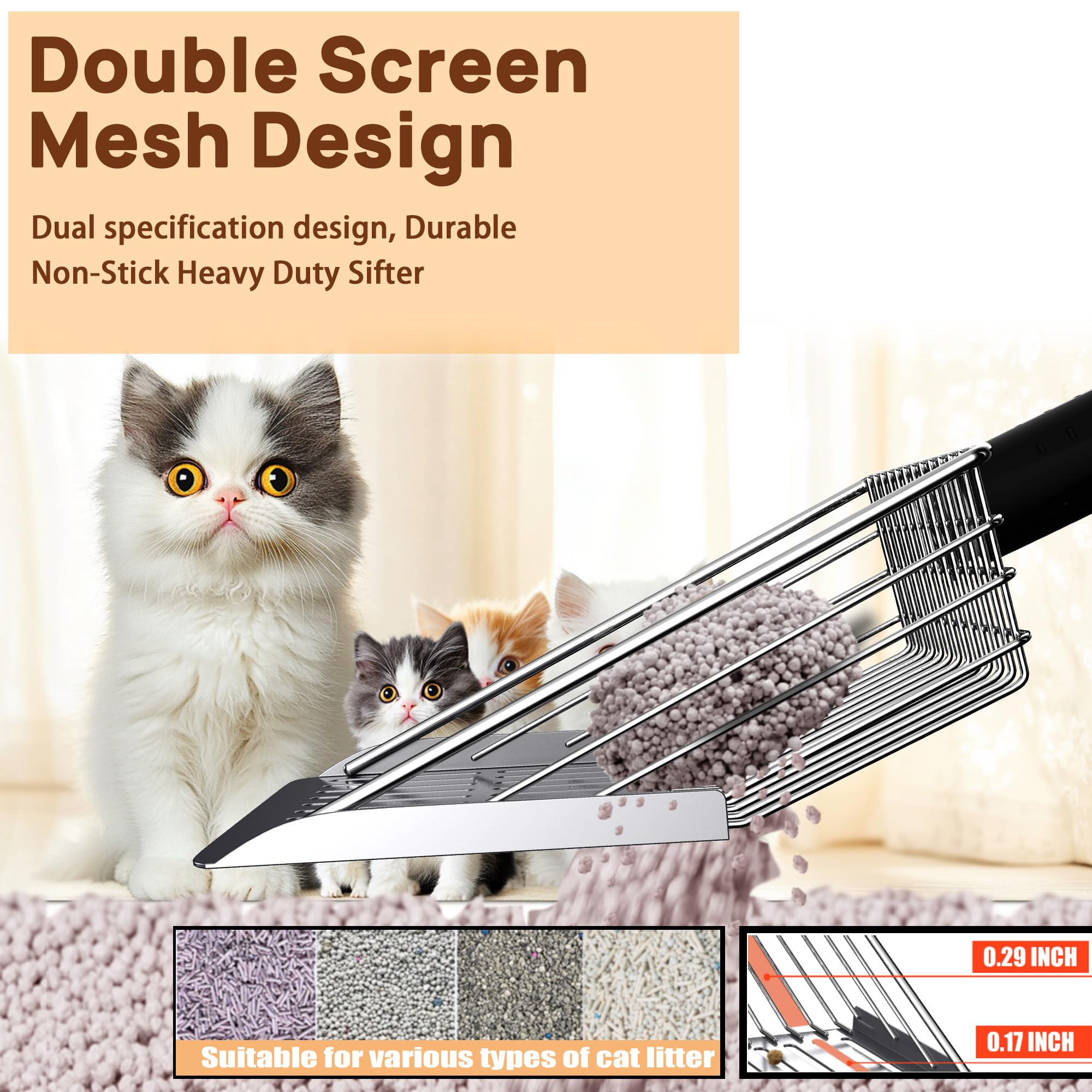 UNISOLODECHO angled base reaching litter box corners for thorough cleaning