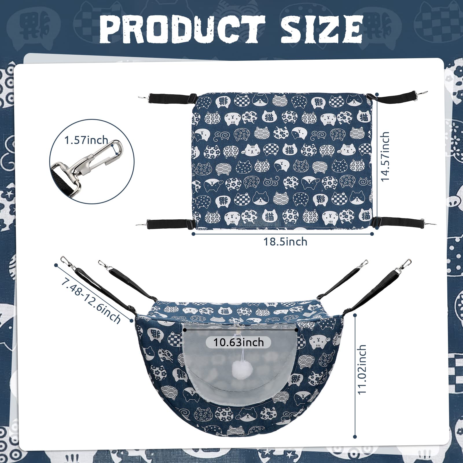 Unittype plaid-pattern cat hammock adds warmth and style to home decor