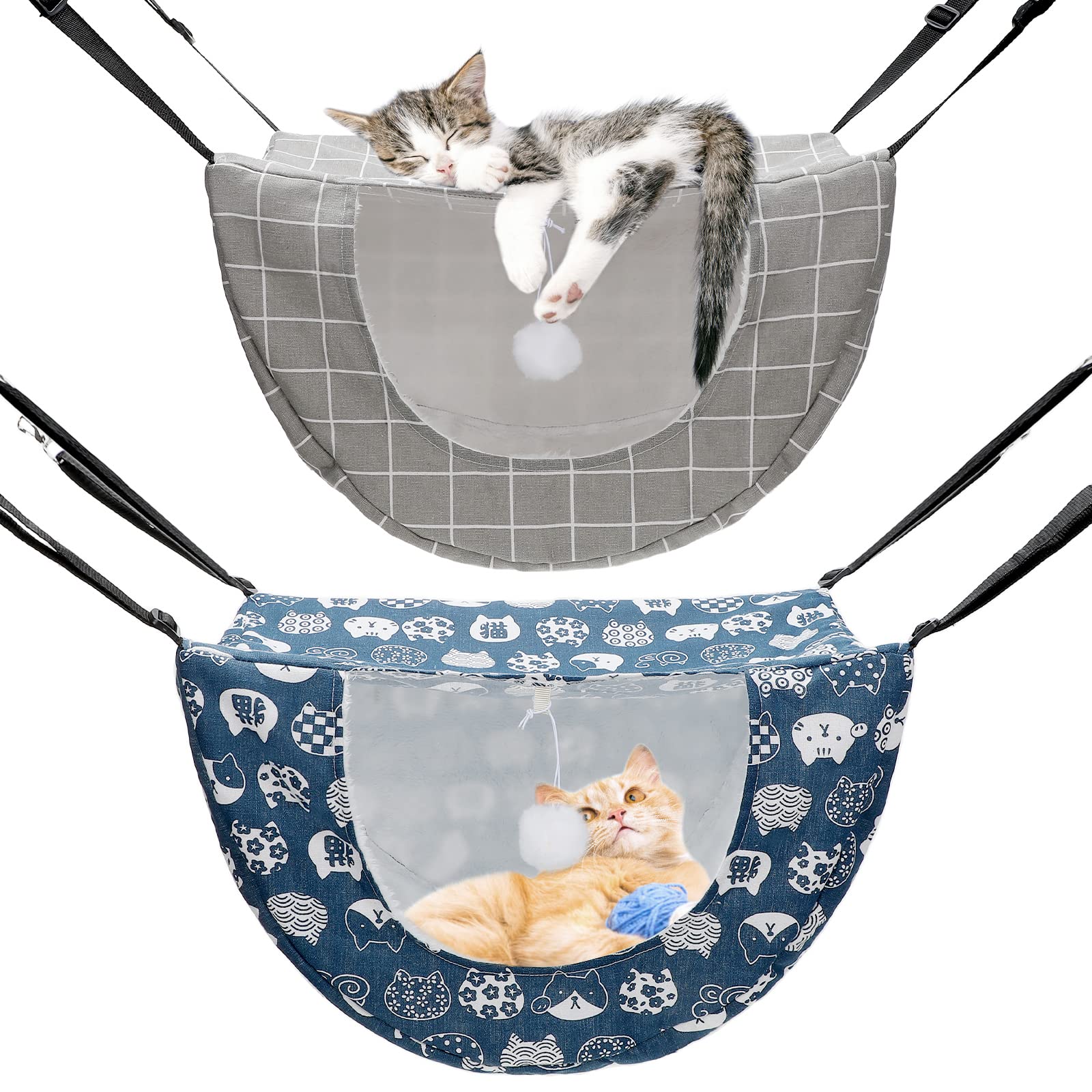 Unittype plush cat hammock provides cozy indoor lounging for your cat