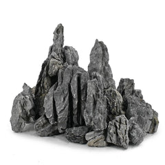 Unocho Seiryu rock aquarium stone textured front view enhances aquascape depth