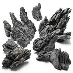 Unocho Seiryu stone natural formation enhances aquarium scenery and caves