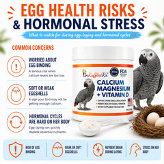 UnRuffledRx Bird Calcium Plus dissolves in water for a tasteless mix with parrots.