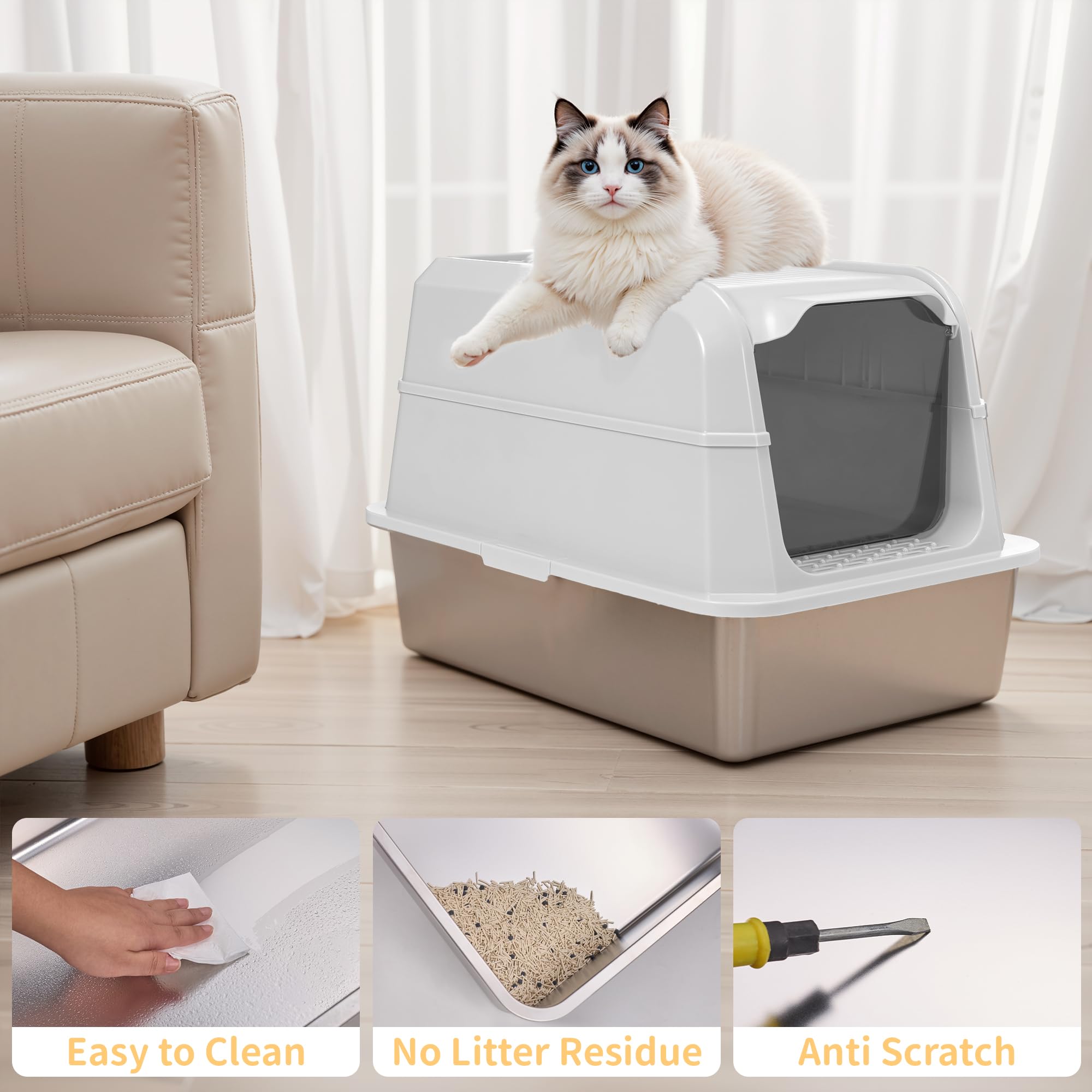 UNZIPE 180-degree lid design enables easy cleaning without removing the top.
