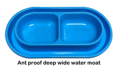 UOBALASE Ant Away Bowl blue side view highlighting easy-clean design