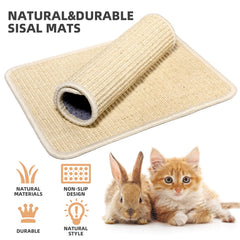 Uotey easy-clean cat scratcher mat vacuum or wipe to clean.