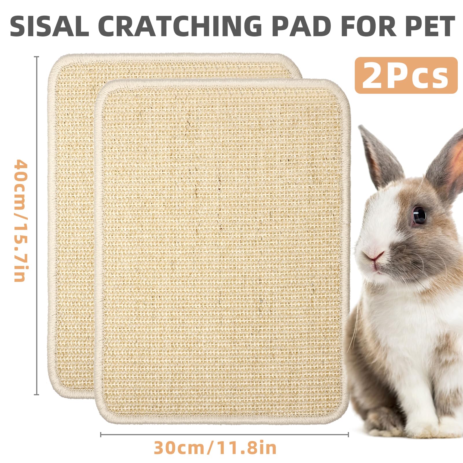 Uotey sisal scratcher mat closeup beige durable natural material.