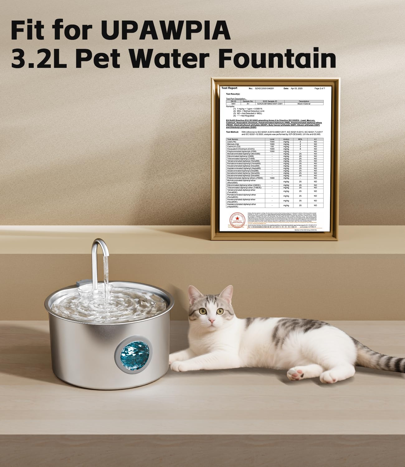 UPAWPIA usage guide image invites soaking and rinsing before first use for best results.