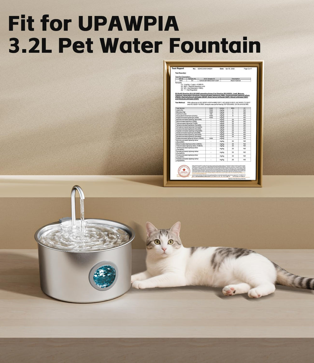 UPAWPIA usage guide image invites soaking and rinsing before first use for best results.