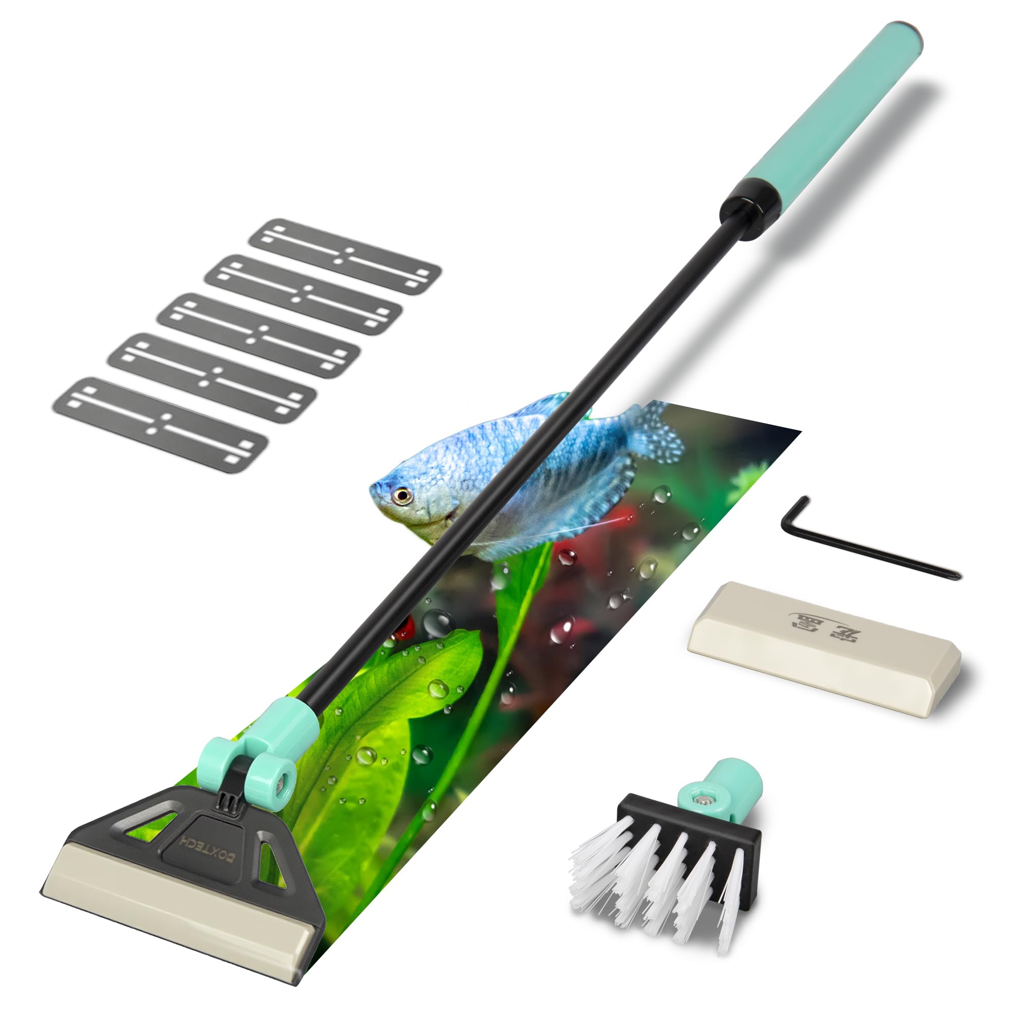UPETTOOLS algae scraper head for glass tanks delivers precise algae removal.