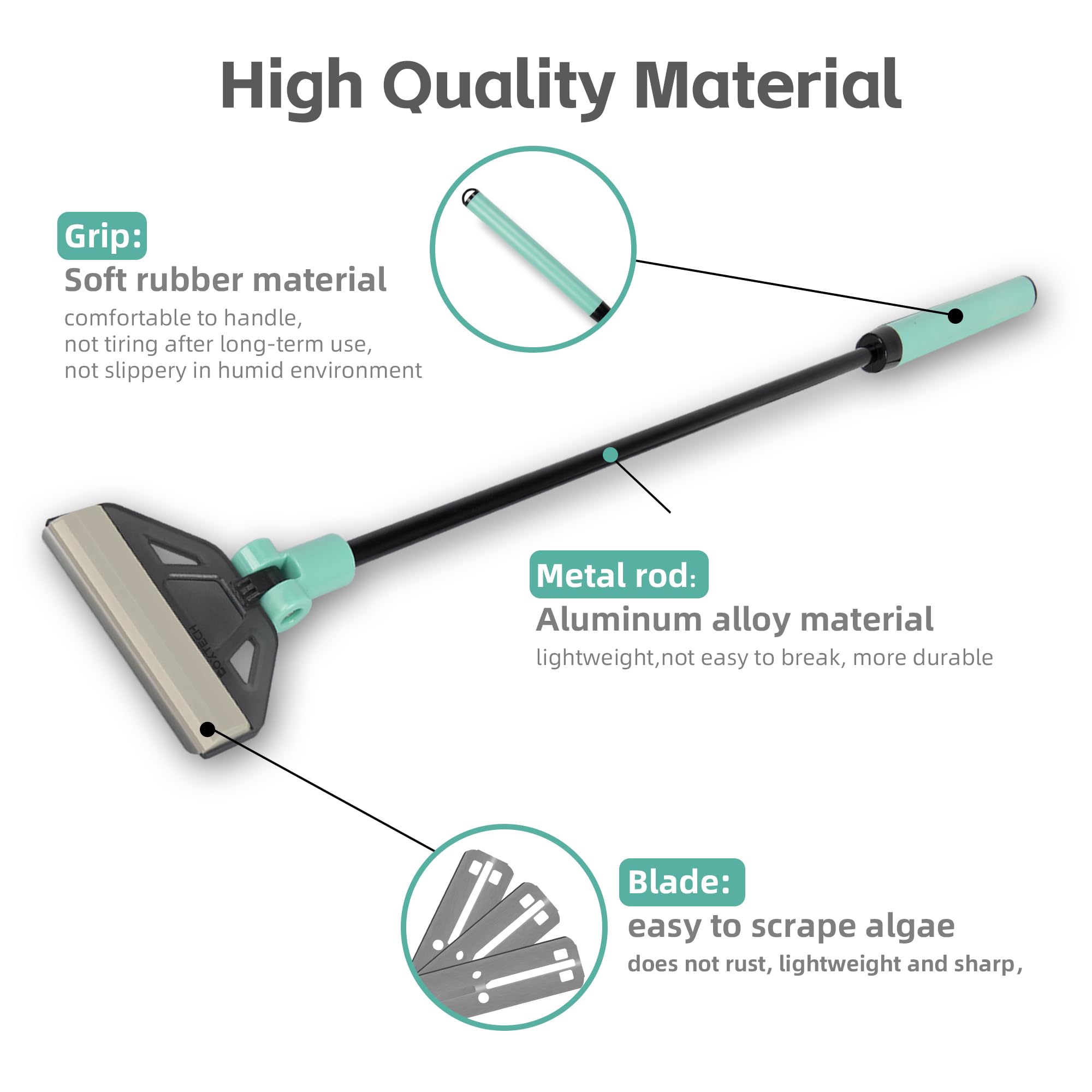 UPETTOOLS rod-handle design offers comfortable grip during cleaning.