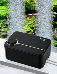UPETTOOLS aquarium air pump dual outlets deliver even aeration for multi-device setups.