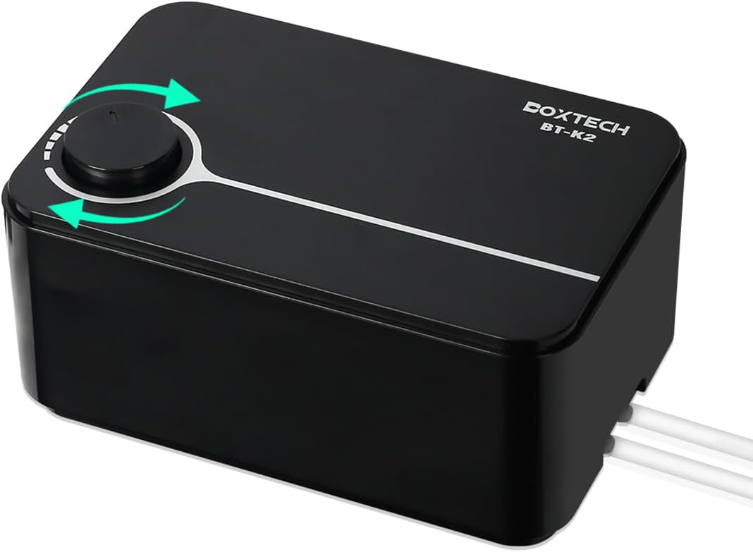UPETTOOLS aquarium air pump front view shows compact, reliable design for easy setup.