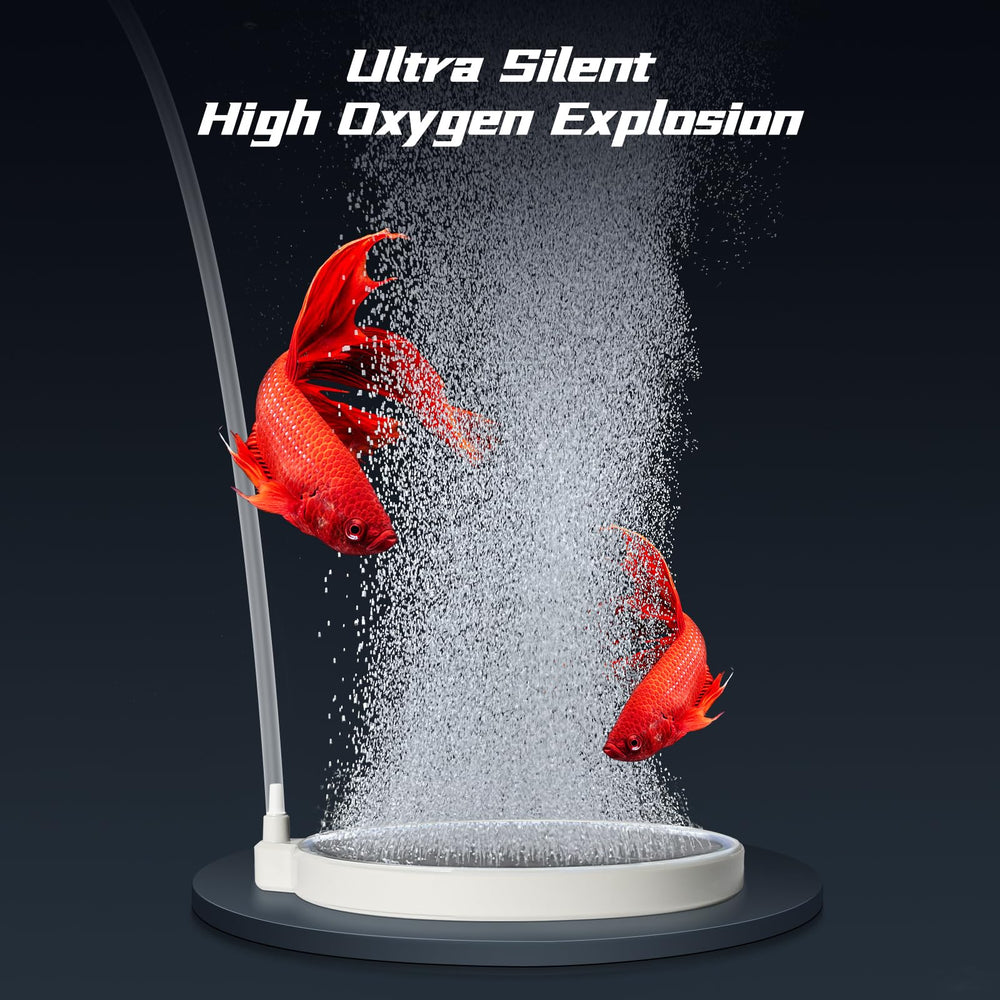 UPETTOOLS fish tank bubbler dense bubbles improve aeration in 5-30 gallon tanks.