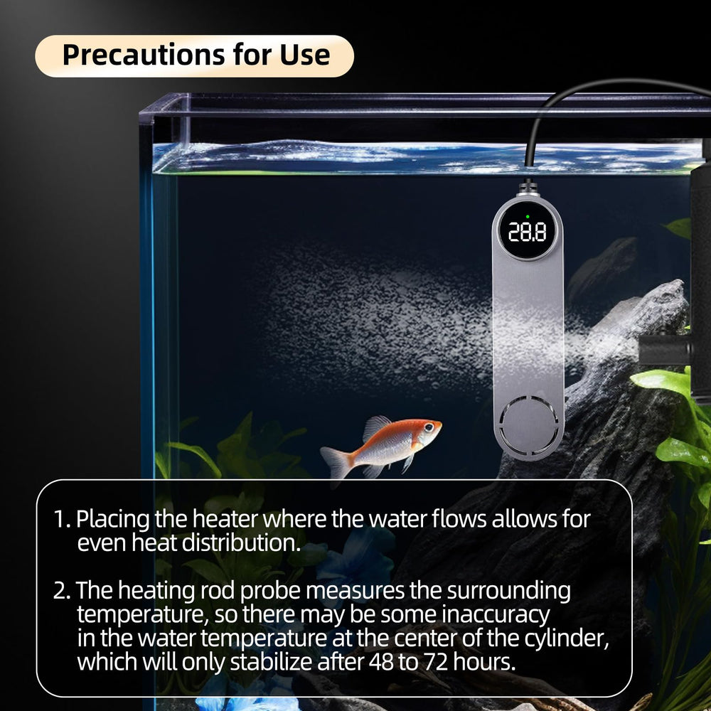 UPETTOOLS explosion-proof quartz glass heater resists heat and cracking in small aquariums.