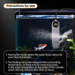 UPETTOOLS explosion-proof quartz glass heater resists heat and cracking in small aquariums.