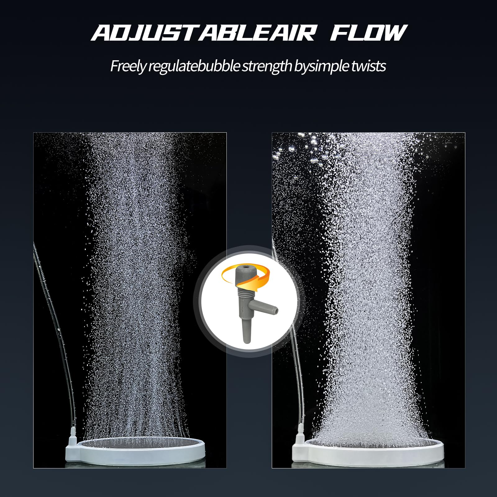UPETTOOLS tiny bubbles reduce surface disturbance while maintaining oxygen levels.