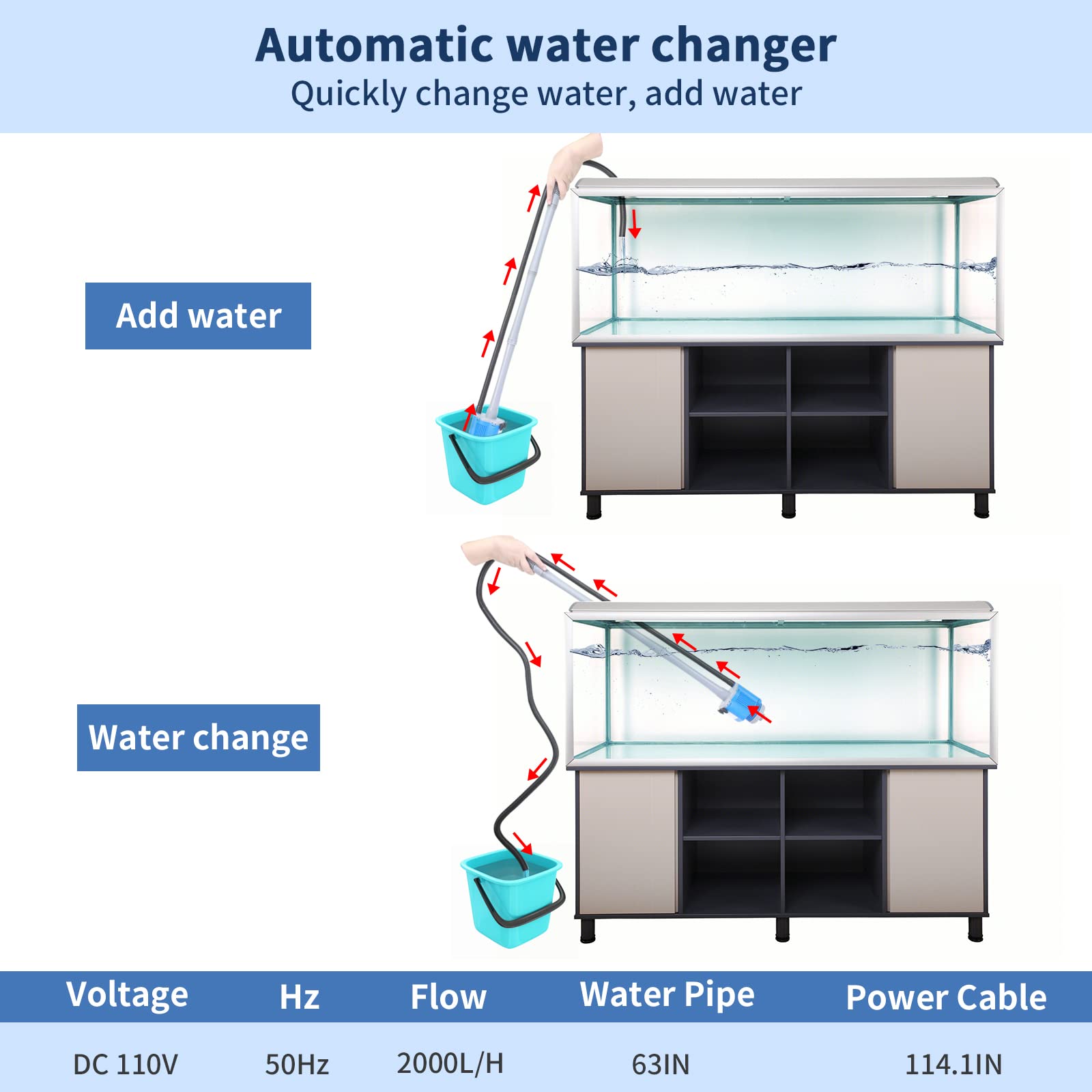 UPETTOOLS telescopic cleaning tube extended to reach deep tanks.