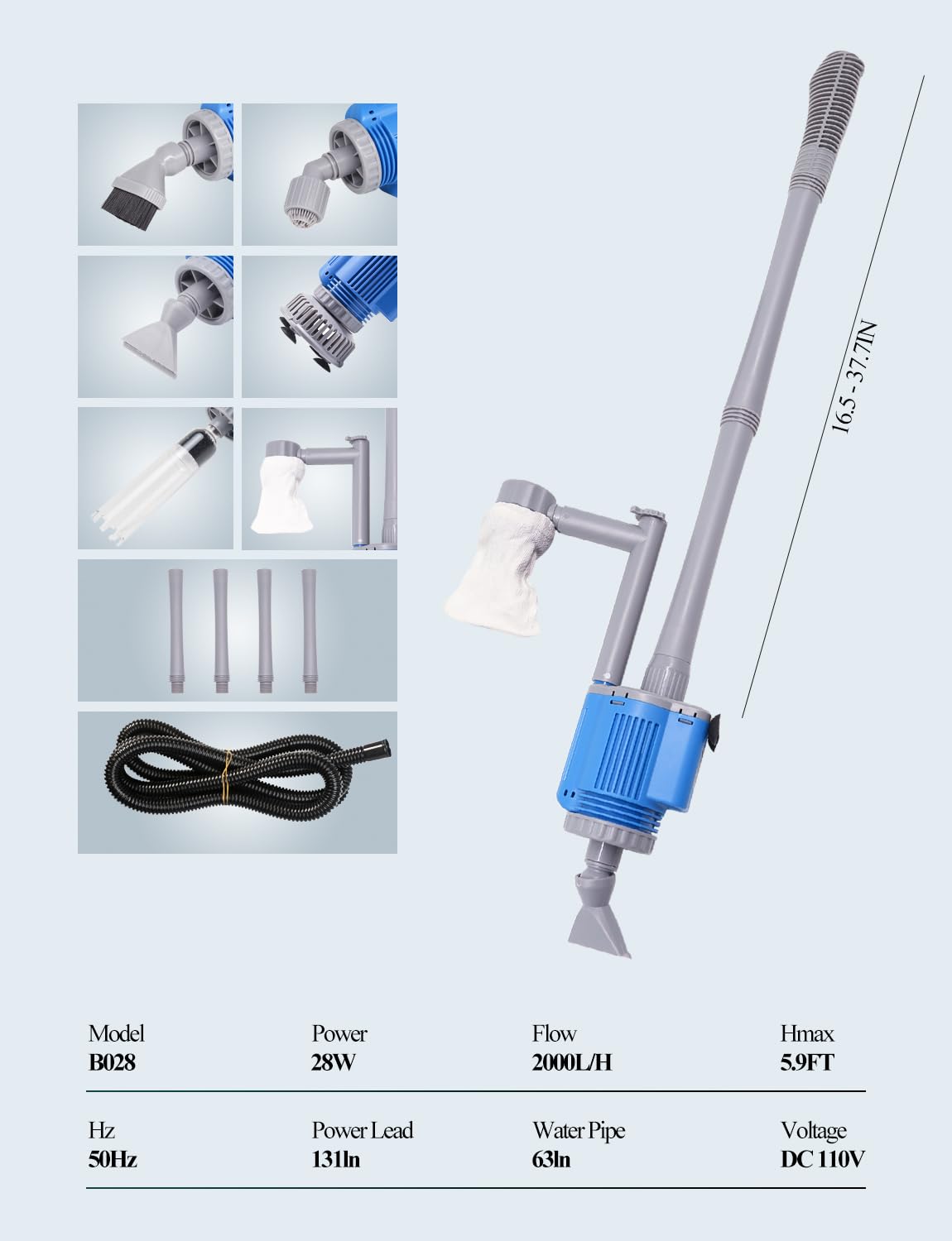 UPETTOOLS water shower feature for improved oxygenation during cleaning.