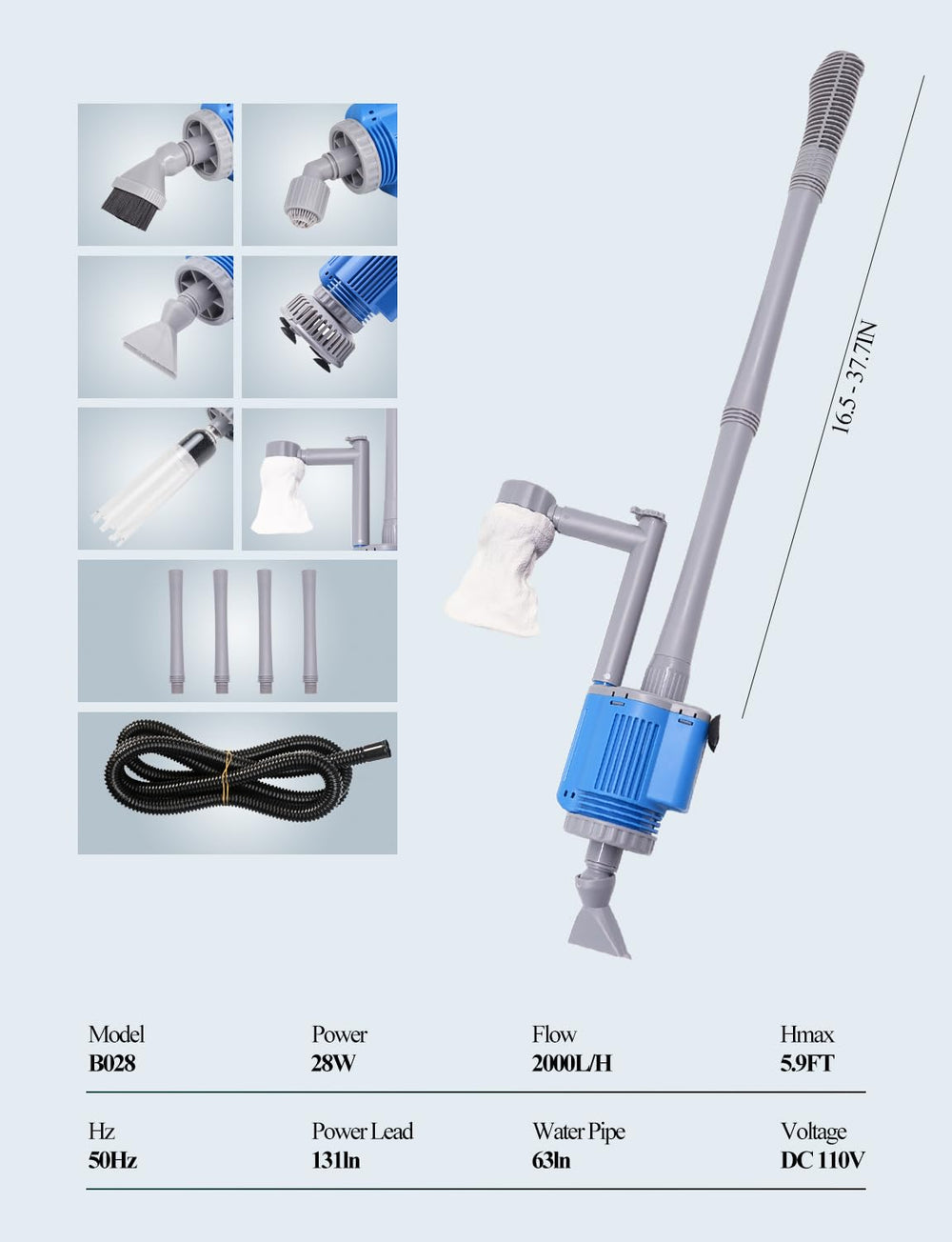 UPETTOOLS water shower feature for improved oxygenation during cleaning.