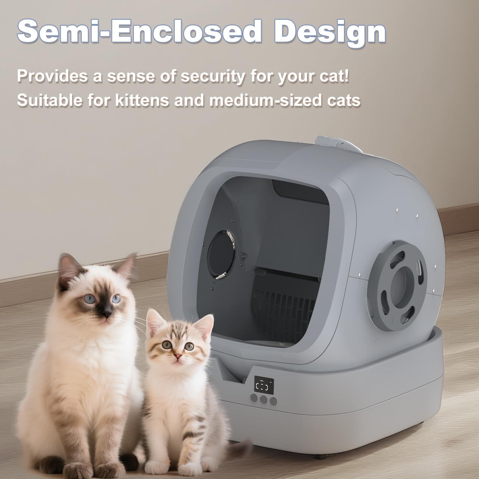 UPFAS cat litter box app control for real-time usage tracking.