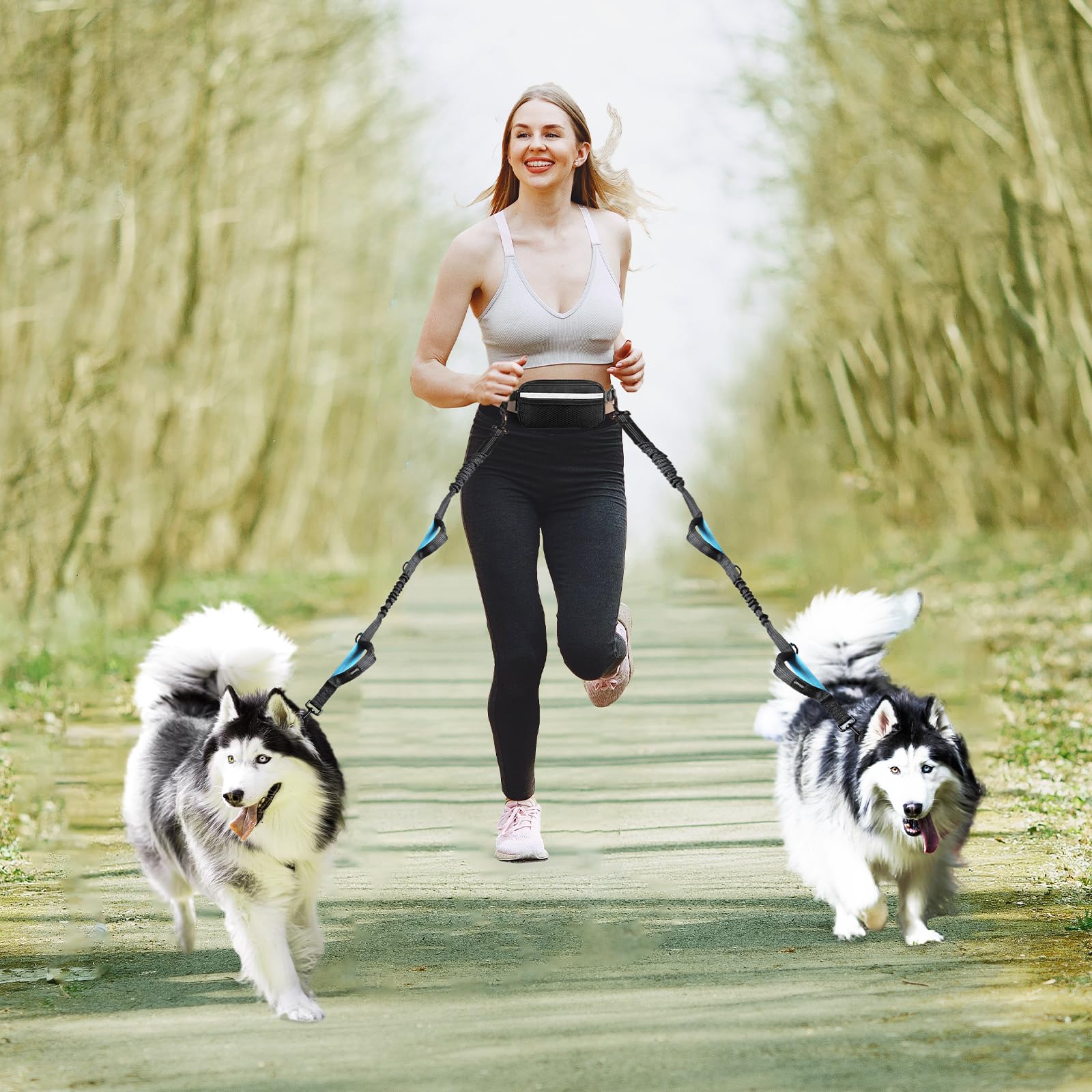 Uppetly leash supports large dogs 25–120 lb for flexible use.