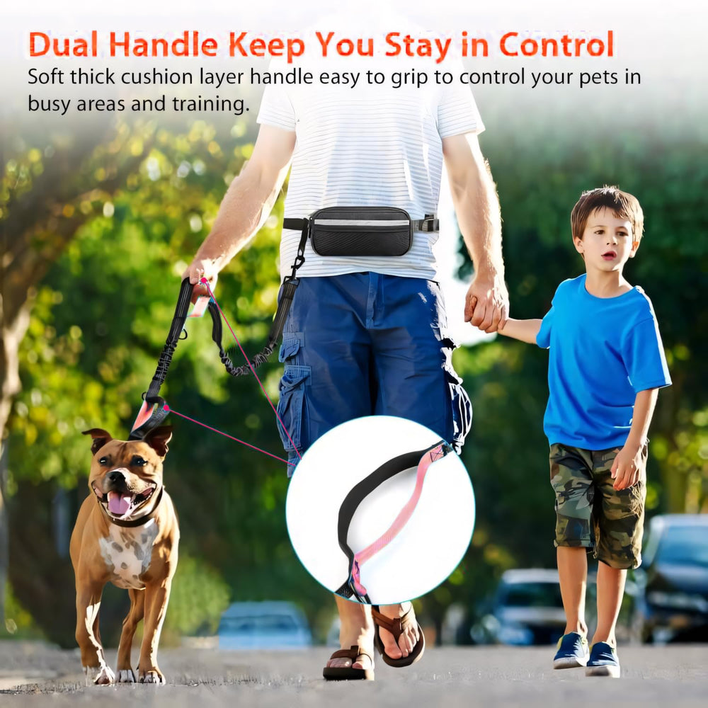 Uppetly large pink dog leash adds visibility and style during outdoor activities