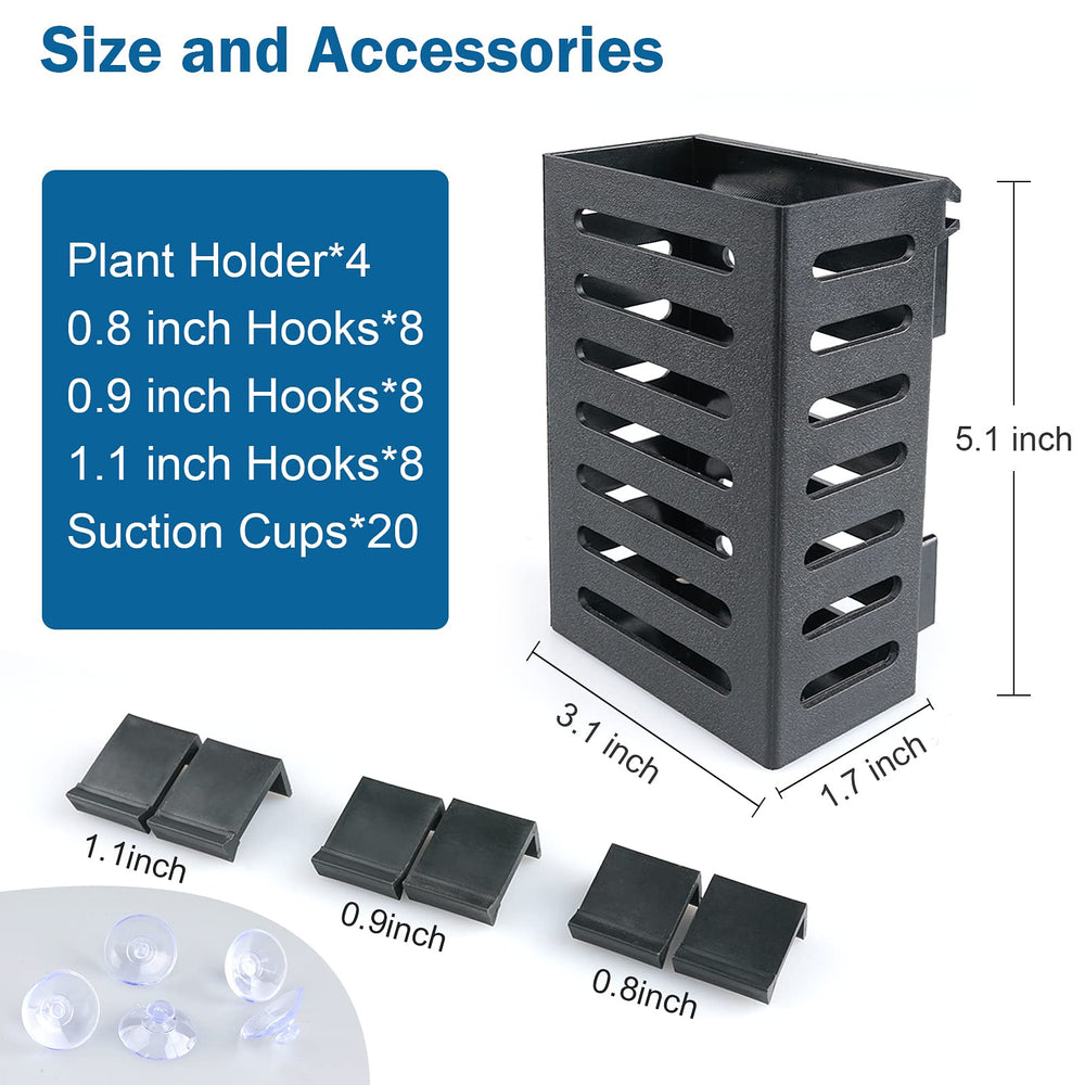 Uprony plant holders add subtle decor to aquascapes and tanks.