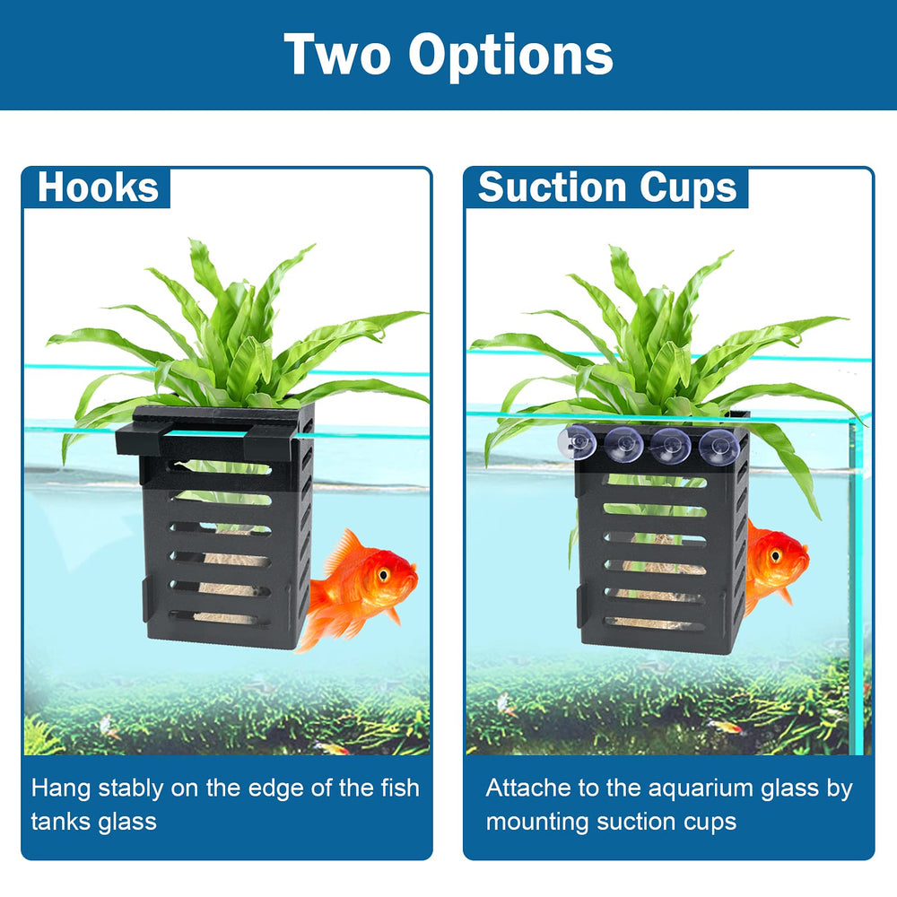Sturdy ABS plastic plant holder with hook options for secure glass mounting.