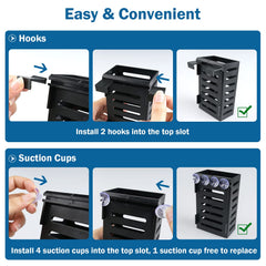 Plant holder shown attached with suction cups for versatile placement on glass.
