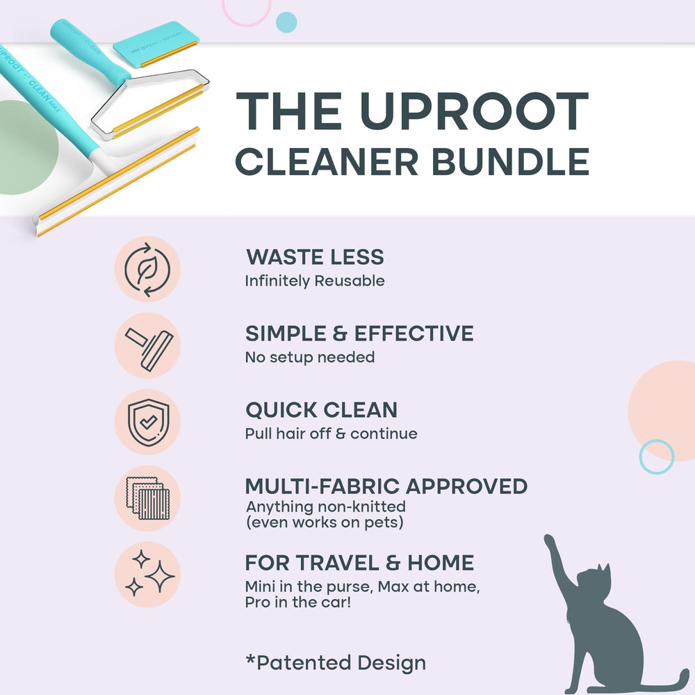 Uproot Clean Fur-Nado Max carpet scraper lifts pet hair from carpets