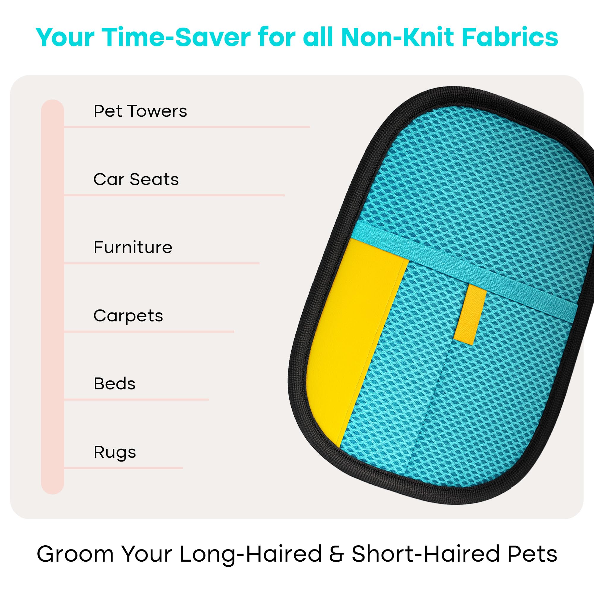 Uproot Clean glove removing lint from clothing and textiles.