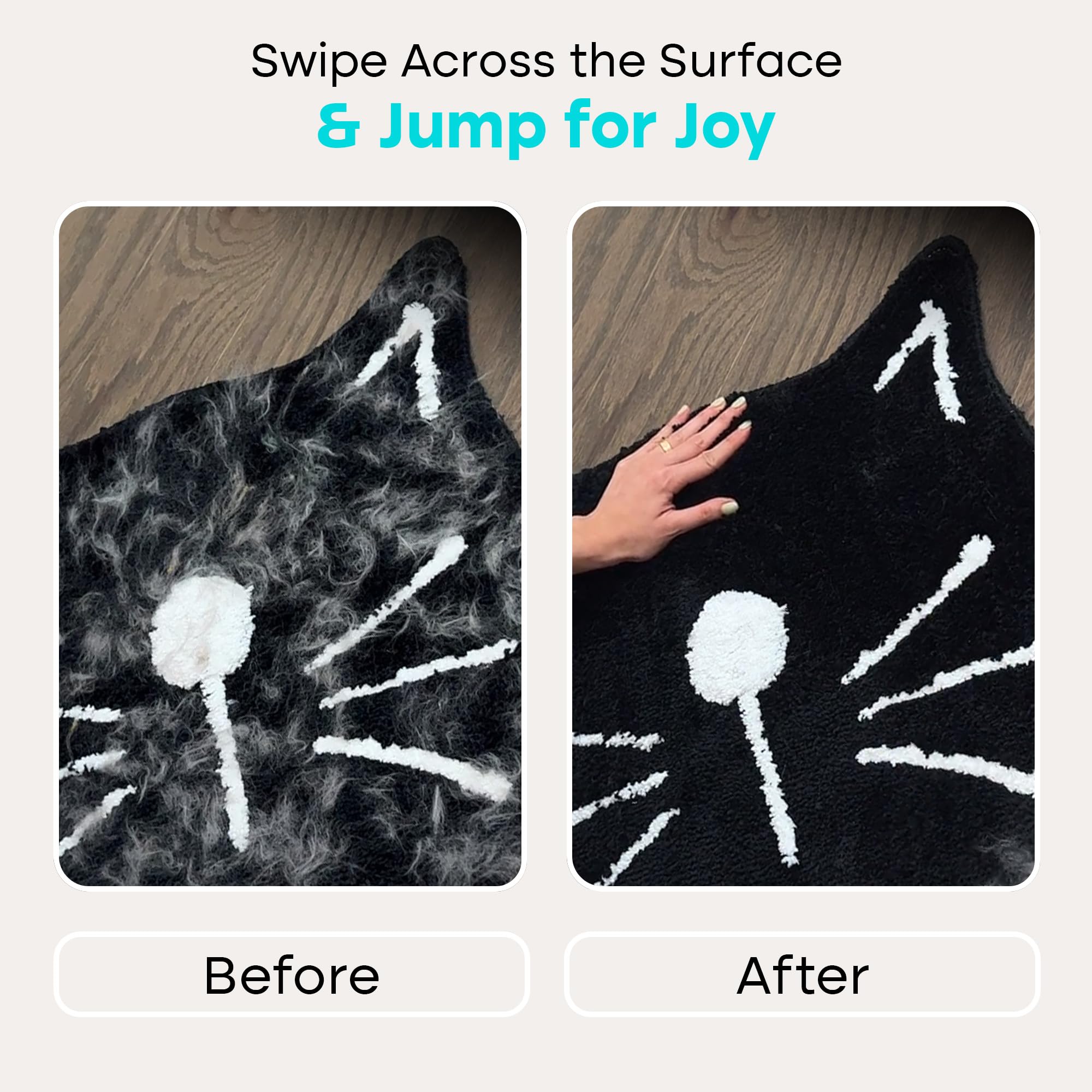 Uproot Clean glove removes pet hair from furniture and upholstery with ease.