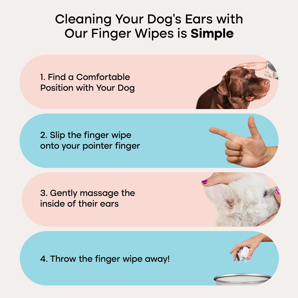 Uproot Clean wipes help reduce odor and buildup around ears.