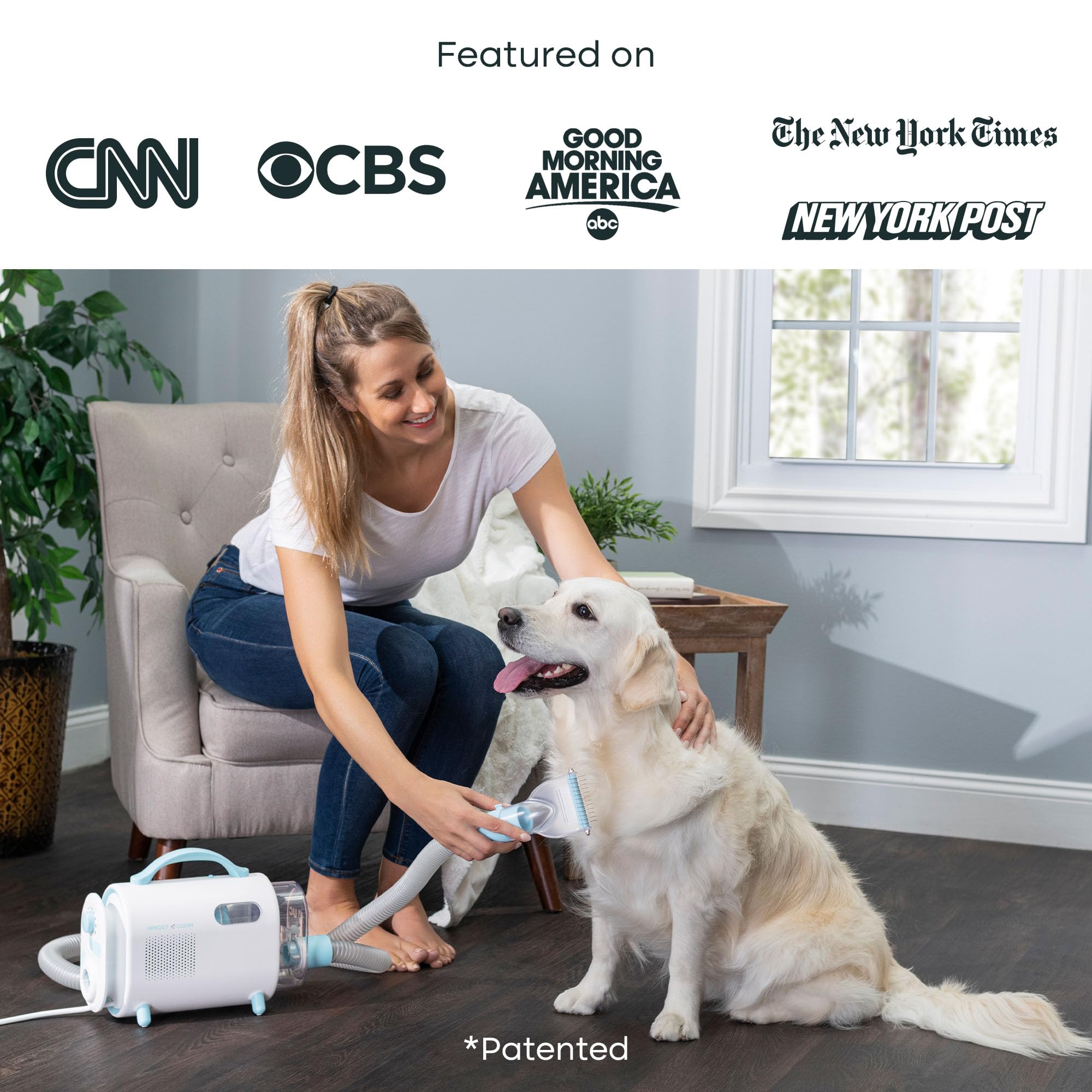 Uproot Clean Pet Groomer Vacuum Kit easy-empty debris container for quick cleanup