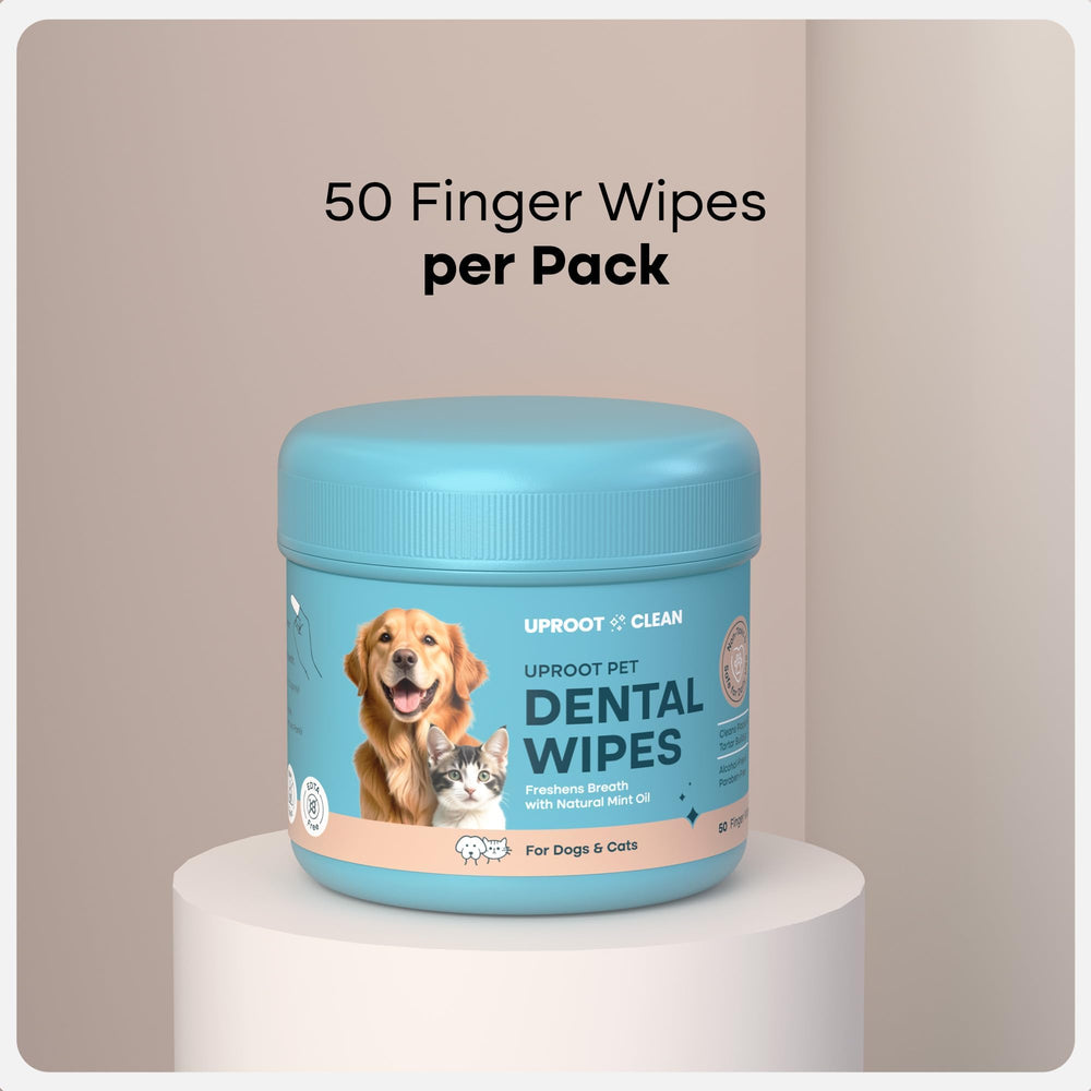 Uproot Clean plaque and tartar fighting wipes for fresher breath